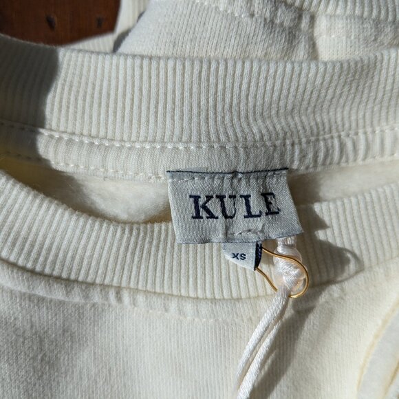 KULE The Pauline Oversized Flower Sweatshirt XS NWT - Cream - Picture 7 of 9